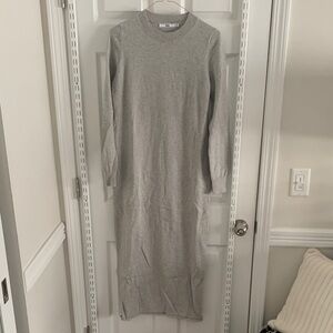 Gray Long Sleeve Women's Dress